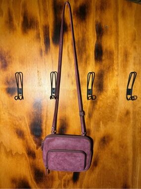 Joy Mauve Leather Crossbody Bag